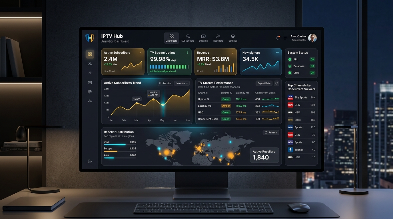 IPTV Hub - Dashboard SaaS d'Administration et Télémétrie