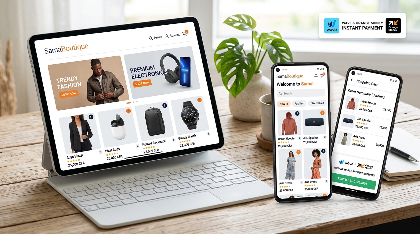 SamaBoutique - E-Commerce et Paiement Wave Mobile Money